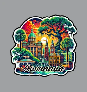 Savannah Georgia Kühlschrankmagnet - Bild 1 von 5