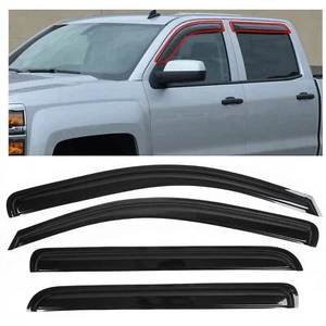 For Chevrolet Silverado 2014-2018 Window Vent Visor Sun Rain Deflector Guard 4PC - Bild 1 von 12