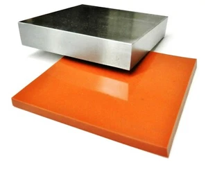 4x4 Stahlbankblock Juweliere Stahlblock Metallbearbeitung Amboss mit Silikonauflage - Bild 1 von 12