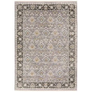 Sphinx Maharaja Area Rug 091E1 Traditional Grey Bulbs Diagonals 2' x 3' - Picture 1 of 1