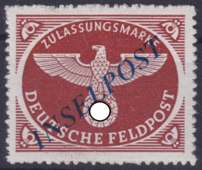 DR 1944 Feldpost Inselpost "Agramer Aufdruck" Mi.Nr 10 B b I postfrisch signiert - Bild 1 von 2