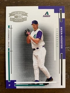 BRANDON WEBB 2004 Donruss Throwback Threads #8 Arizona Diamondbacks  - Picture 1 of 1