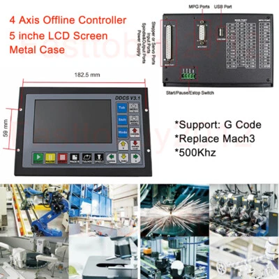 4 Axis Offline CNC Controller Control System 500KHz G Code for Carving Engraving - Image 1 of 4