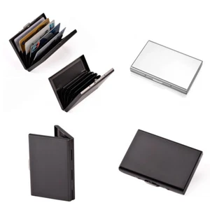 6 Slots Business ID Credit Card Wallet Holder Men Aluminum Metal pocket Case Box - Picture 1 of 8