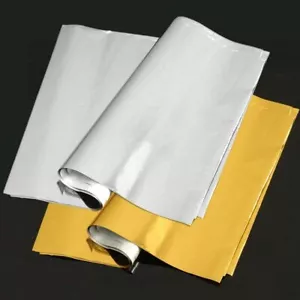 50 Sheets Hot Silver/Golds Foil Paper A4 Heat Transfer Printer Foil Papers - Picture 1 of 7