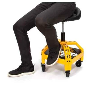 Rolling Garage Stool 300Lbs Adjustable Mechanic Work Shop Seat with Casters New - Picture 1 of 8