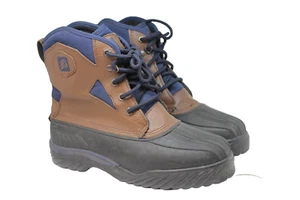 Lacrosse Men Brown/Navy Leather Duck Boots Size US 8 - Picture 1 of 7