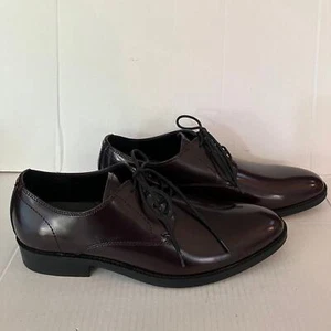 Mens Calvin Klein JACK Brown Leather Lace Up Dress Shoes Size 9.5 - Picture 1 of 10
