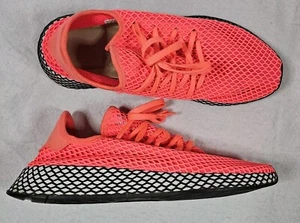 Adidas Herren Größe 13 Deerupt Turbo Koralle Rosa Laufschuhe Turnschuhe  - Bild 1 von 9