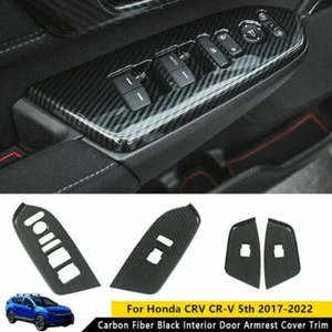 Cubierta de reposabrazos interior de fibra de carbono para Honda CRV CR-V 5th 2017-2022 - Imagen 1 de 8