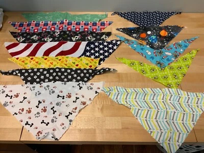 Lot of 12 Dog Bandanas XS S M Grooming Assorted Styles Occasions Scarf Pre-owned - Image 1 of 4