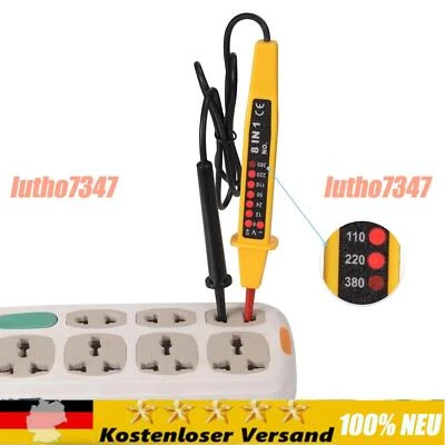 6-380V AC DC 2-Poliger Spannungsprüfer Spannungstester Phasenprüfer Stromprüfer - Bild 1 von 4