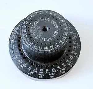 VINTAGE UNION TWIST TRAPANO CO supporto indice bit trapano Athol MASS USA 60 bit - Foto 1 di 6