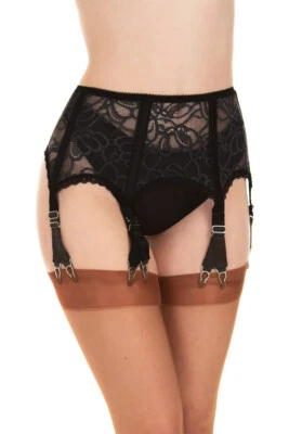 Strapsgürtel Hochtalliert Taillienmieder Super weiche Luxus Spitze Strumpfhalter - Bild 1 von 4