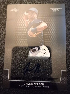 2017 Leaf Trinity James Nelson AUTOGRAPH Marlins - Image 1 of 2
