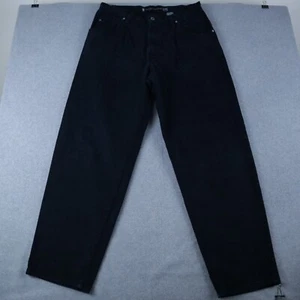 Vtg Levi's Silver Tab Jeans Mens 36x32 Baggy Pleated 5-Pocket Cotton Denim Black - Picture 1 of 7