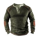 Hot Sale Sweatershirt Male Long Sleeve Mens Button Casual Henley Polyester