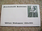 Stamps Collection ,William Shakespeare,1564- 1964,400 th anniversary booklet