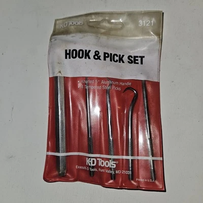 K-D TOOKS, juego de ganchos y selecciones, #3121, 5 piezas, selecciones de acero templado, EE. UU., SIN RESERVA Foto 1 de 4