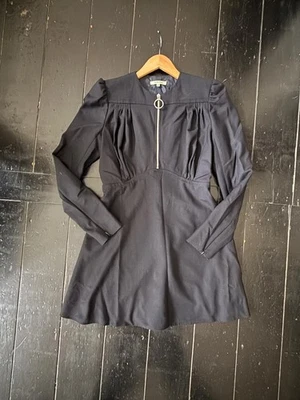 CARVEN 40s inspired wool mini dress from F/W 2014 RTW. FR40/UK12. Miu Miu style. - Image 1 of 4