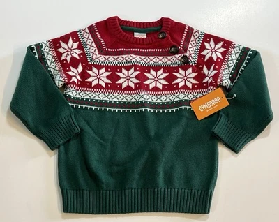 Suéter Gymboree Copo de Nieve Fair Isle Talla 3T 32-35 lb Tradiciones Vacacionales Foto 1 de 4