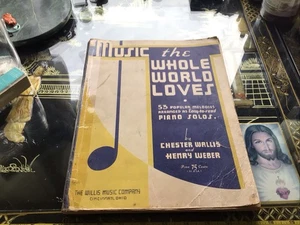 Vintage Musik Die ganze Welt liebt Klavier 53 Soli Liederbuch Wallis & Weber - Bild 1 von 11