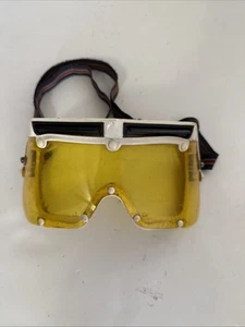 Occhiali da sci vintage retrò made in France (telaio bianco/nero COSÌ COME SONO - Foto 1 di 8