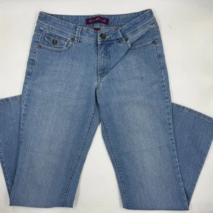 Gloria Vanderbilt Womens Jeans 6 Blue Denim Cotton Blend Bootcut Casual Pants - Foto 1 di 10