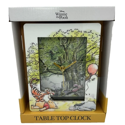Disney Winnie The Pooh Reloj de Mesa 6.25 X 8 Analógico Pooh Tiger Eeyore Foto 1 de 4