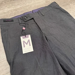 Ted Baker Pants Mens 32 Gray Jerome Pant Endurance 32x35 Cotton Dress Slacks - Picture 1 of 13