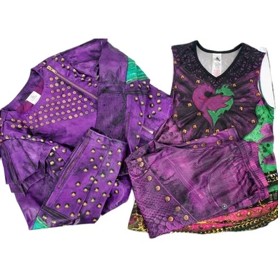 Disfraz Disney Descendientes 2 Veces Púrpura Niños Grande 11/12 Pantalones Top Chaqueta Tachuelas Foto 1 de 4