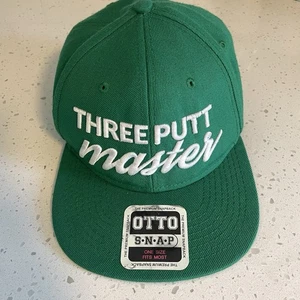 Sombrero Three Putt Master Snapback Verde, Béisbol Ajustable - Bordado Otto - Imagen 1 de 8