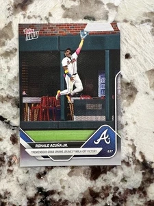 2025 TOPPS NOW MLB CARD ATLANTA BRAVES RONALD ACUNA JR #309 WALK-OFF VICTORY - Picture 1 of 1