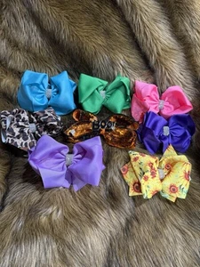 JO-JO SIWA Boo, Sunflower,Diamonds, Sequins, Hair Bows Cheerleading Lot Of 8 - Picture 1 of 12