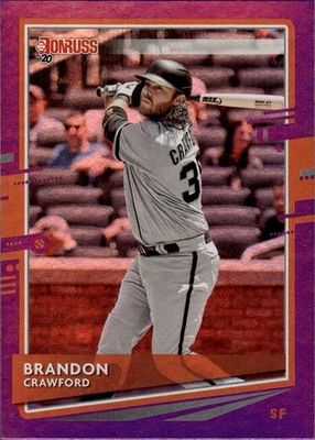 2020 Donruss Holo Purple #189 Brandon Crawford San Francisco Giants - Image 1 of 2