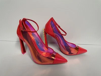 Christian Louboutin Debout Condorapik 100 Bombas Tacón Fluo Rosa Neón 37/6.5 $1045 Foto 1 de 4