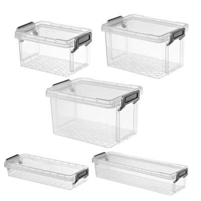 Storage Bins with Lids Plastic Clear Storage Box Stackable Storage Container - Image 1 of 4