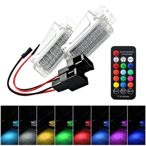 2x passend für Audi A1 A2 A3 A4 A5 A6 A7 Fußraumbeleuchtung LED Module rot RGB - Bild 1 von 14