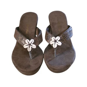 LINDSAY PHILLIPS SWITCHFLOP BRENNA BRAUN PLATEAU Größe 7 - Bild 1 von 4