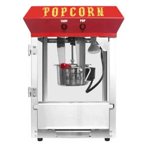 Bar Stil Popcorn Maschine Maschine Popper mit 6-Unzen Edelstahl Wasserkocher Rot - Bild 1 von 20