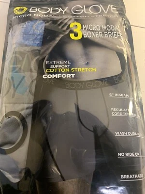 Body Glove Men's Micro Modal Boxer Briefs 3 Pack NWT Medium - Image 1 of 4