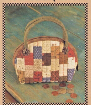Handbag Purse coin Keeps Indygo Junction Easy Vintage Quilting Patterns OOP - Image 1 of 3
