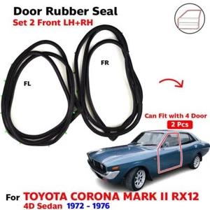 Fits Toyota Corona MARK II RX12 72-76 Door Seal Weatherstrip Rubber Front 2 PCS - Picture 1 of 8