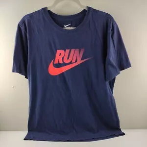 Nike T-Shirt Large Blau The Nike Tee Logo Center Swoosh Kurzarm Sport - Bild 1 von 12