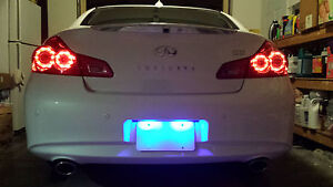 Blue LED License Plate Lights Mitsubishi Lancer 2002-2015 2010 2011 2012 2013
