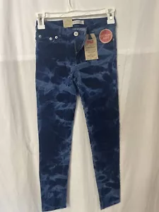 Levis Girls 710 Super Skinny Jeans Size 8 Reg Blue - Picture 1 of 8