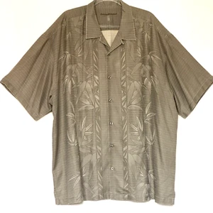 Camisa hawaiana Tommy Bahama para hombre 2XL XXL 100 % seda verde tostado hoja de palmera - Imagen 1 de 8