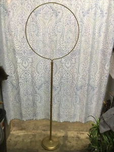 Golden Metal Round Arch Stand Wedding Party Decor, Vintage Bird cage, Flowers - Picture 1 of 4