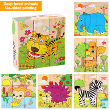 Prezenty Dziecko 6 Kształt zwierzęcy Maluch Puzzle Dzieci Zabawki Chłopcy Dziecko dla 1 2 3 lat