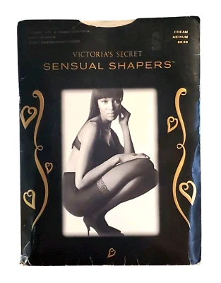 Victoria's Secret Sensual Shapers Pantyhose Cream Med Tummy Thigh Hip Control - Image 1 of 3